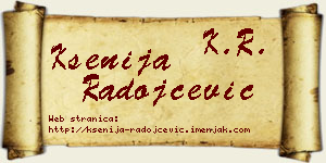 Ksenija Radojčević vizit kartica